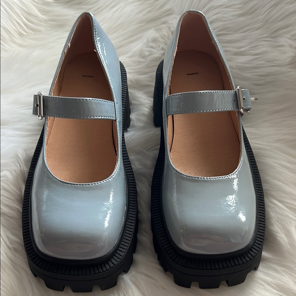 Women's Urban Outfitters Light Blue Clarita Mary Jane Shoes